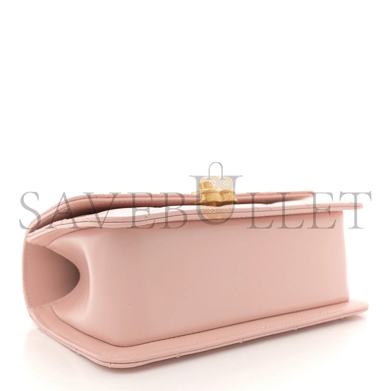 CHANEL MASTER CALFSKIN QUILTED MINI PERFECT FIT FLAP LIGHT PINK AS2615 (19*12*8cm)
